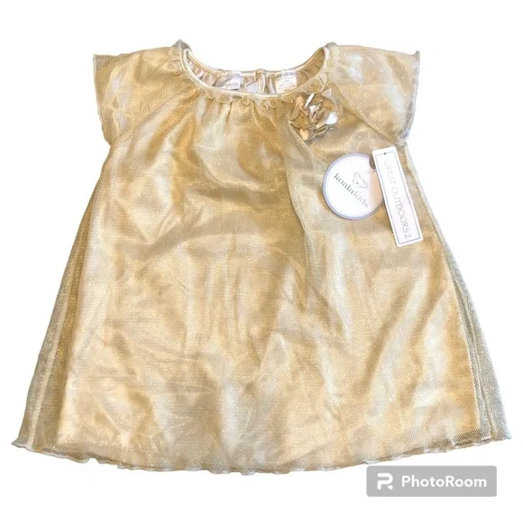 gold dress 18 months Gold Sequin Baby Girl Dress: Handmade Princess Outfit